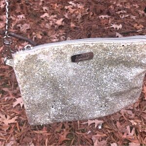 Justice Sparkling Silver Glitter Bag